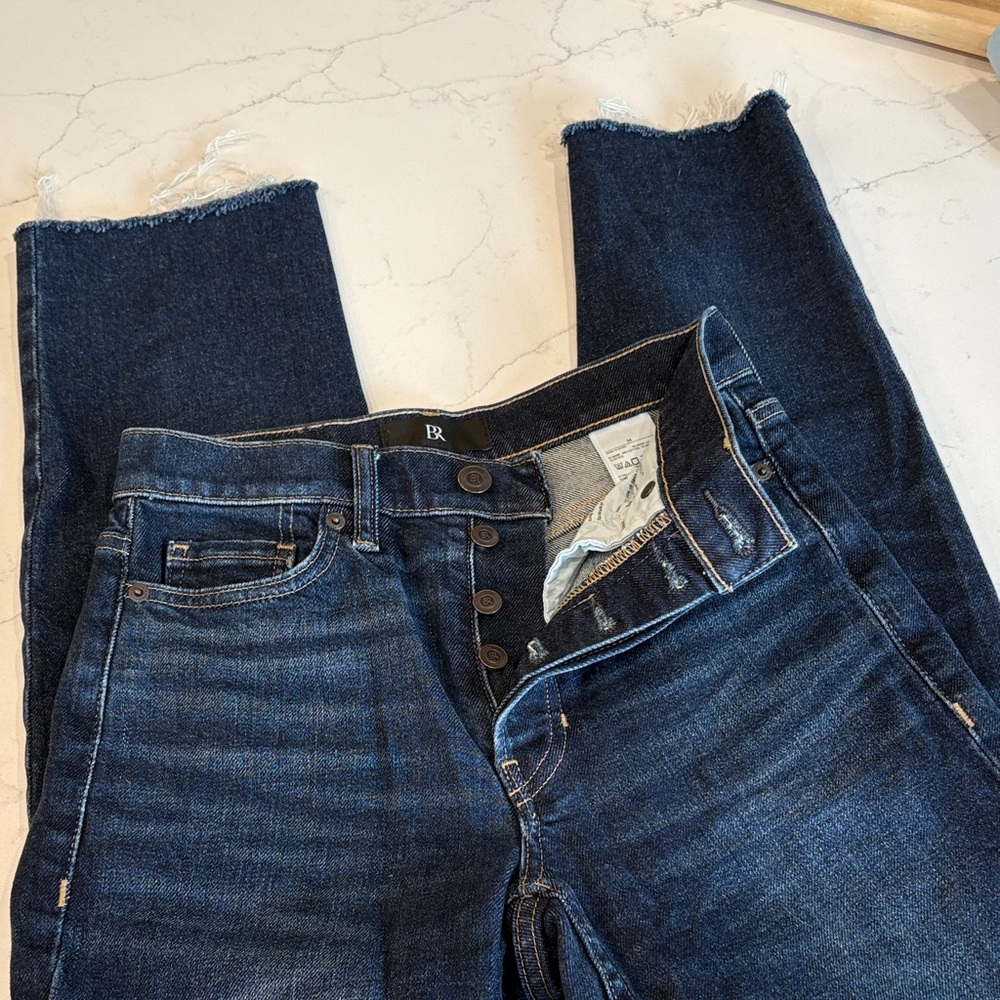 Banana Republic Dark Wash Button Fly Jeans